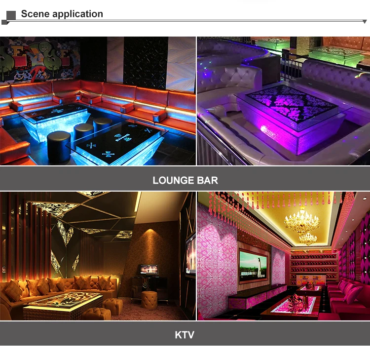 Custom logo size ktv tea table, ktv bar table
