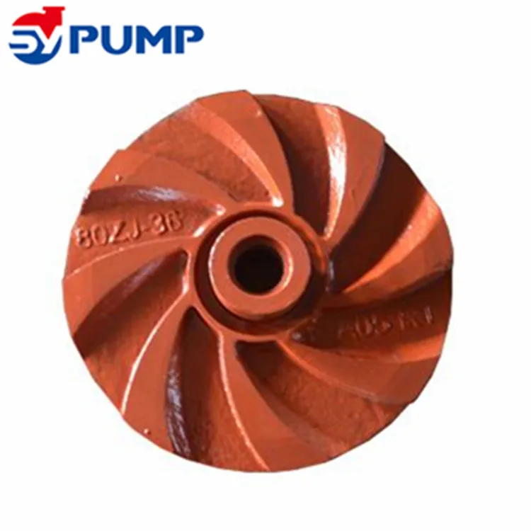
Rubber high-chrome alloy stainless steel pump impeller price list 