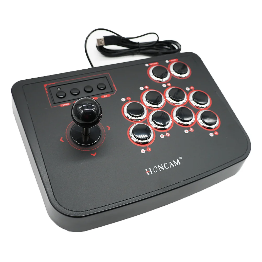 

Turbo Function Arcade Fighting Stick Gamepad for ps3/ps4/nintendo switch/pc, Black