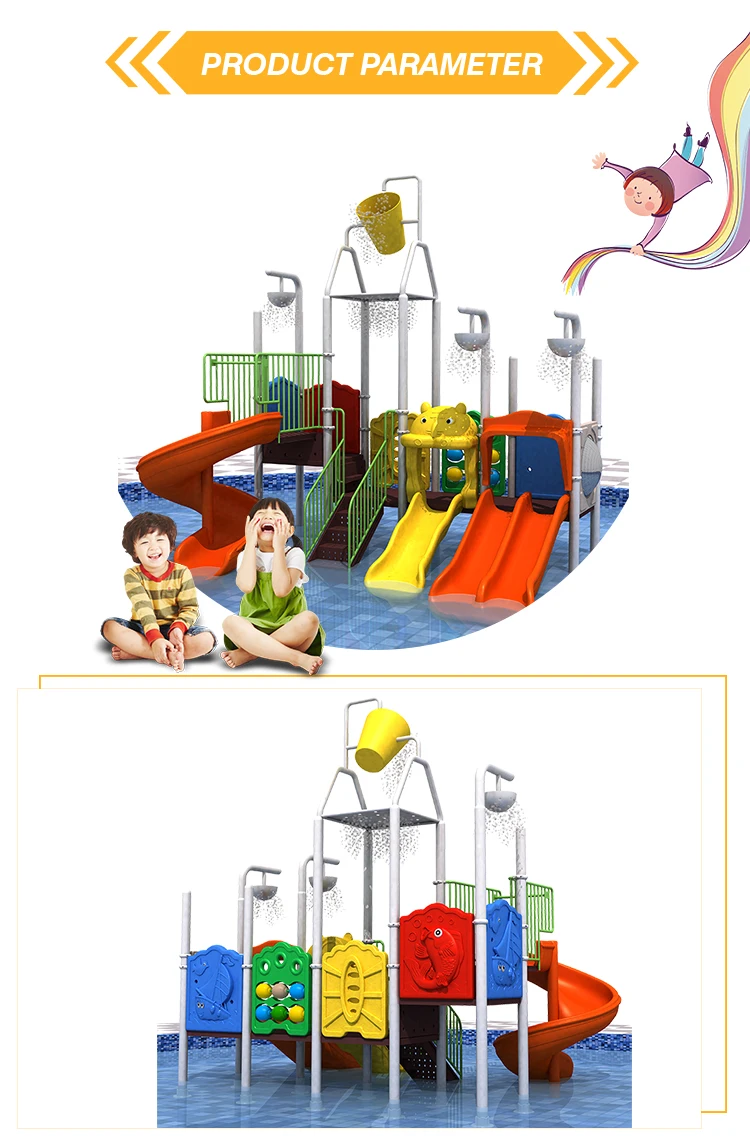 Children Outdoor Amusement Equipment Playground Water Slide Playground Water Theme Park