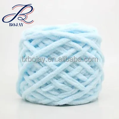 
Factory Wholesale High Quality Chunky Loopy Yarn 100% Polyester Chenille yarn 7mm thickness for Hand Knitting 