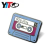 Wholesale custom 90's hits magnetic tape shaped commemorative lapel pin badge