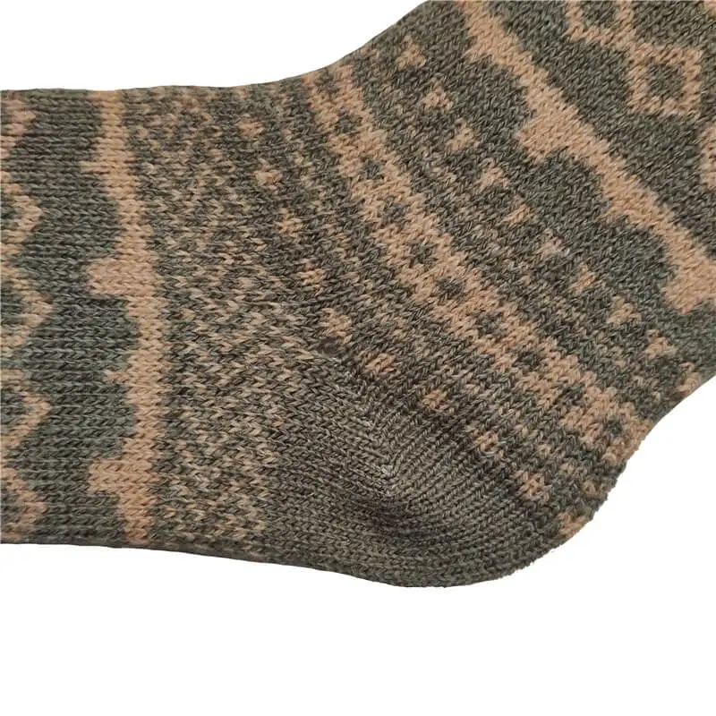 Mens Knee High Thick Warm Thermal Wool Cushioned Work Boot Socks With Nordic Patterns Buy Mens