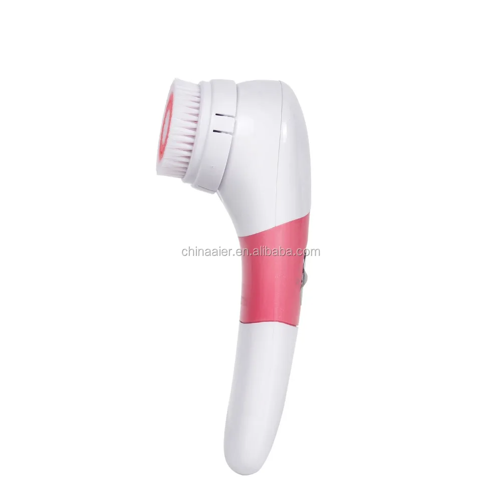 

Waterproof 5 in 1 electric sonic bath set and travel case facial cleansing brush gentle exfoliation, Optional
