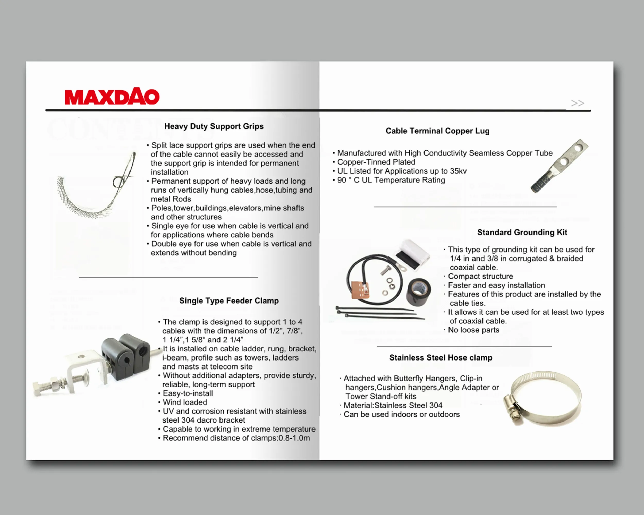 High quality cable feeder grounding kit