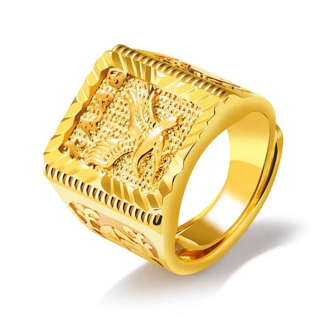 

Fashion Gold Rings For Men Dapeng Wingspan Real Gold Ring