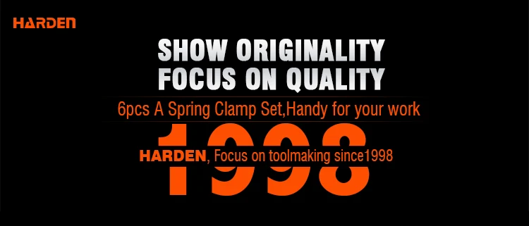 High Strength Anti-Slip Design Adjusted 4" 6" 6pcs Nylon A Spring Clamp Set