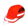 Head protection helmet insert fluorescent orange ce safety eva hi vis bump cap with 5 led light