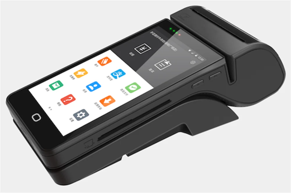 5 incn android 手持 pos 終端與熱敏打印機支持 3g/4g 支付