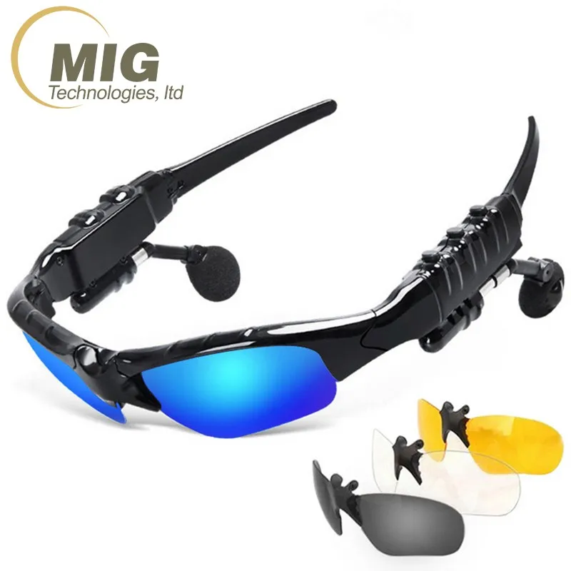 

Outdoor Waterproof MP3 sun glasses, 270 degree Rotation Adjustable Freely Wireless Headset Sport Sunglasses