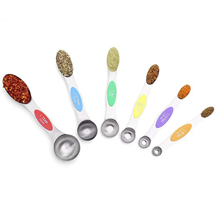 Stainless Steel Measuring Spoons Set 6 Metal Accurate Spoons
