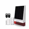 Outdoor GSM Solar Emergency Strobe Siren Alarm System with 30 wireless zones