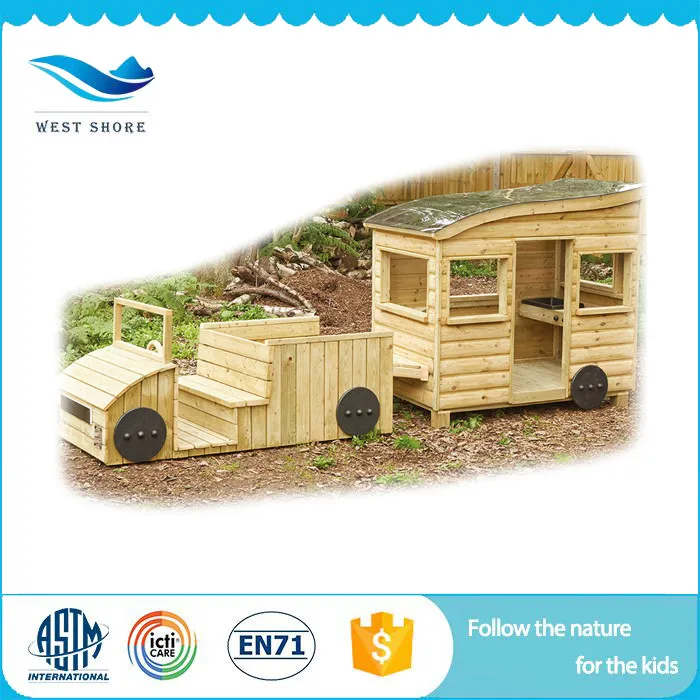 wooden play bus