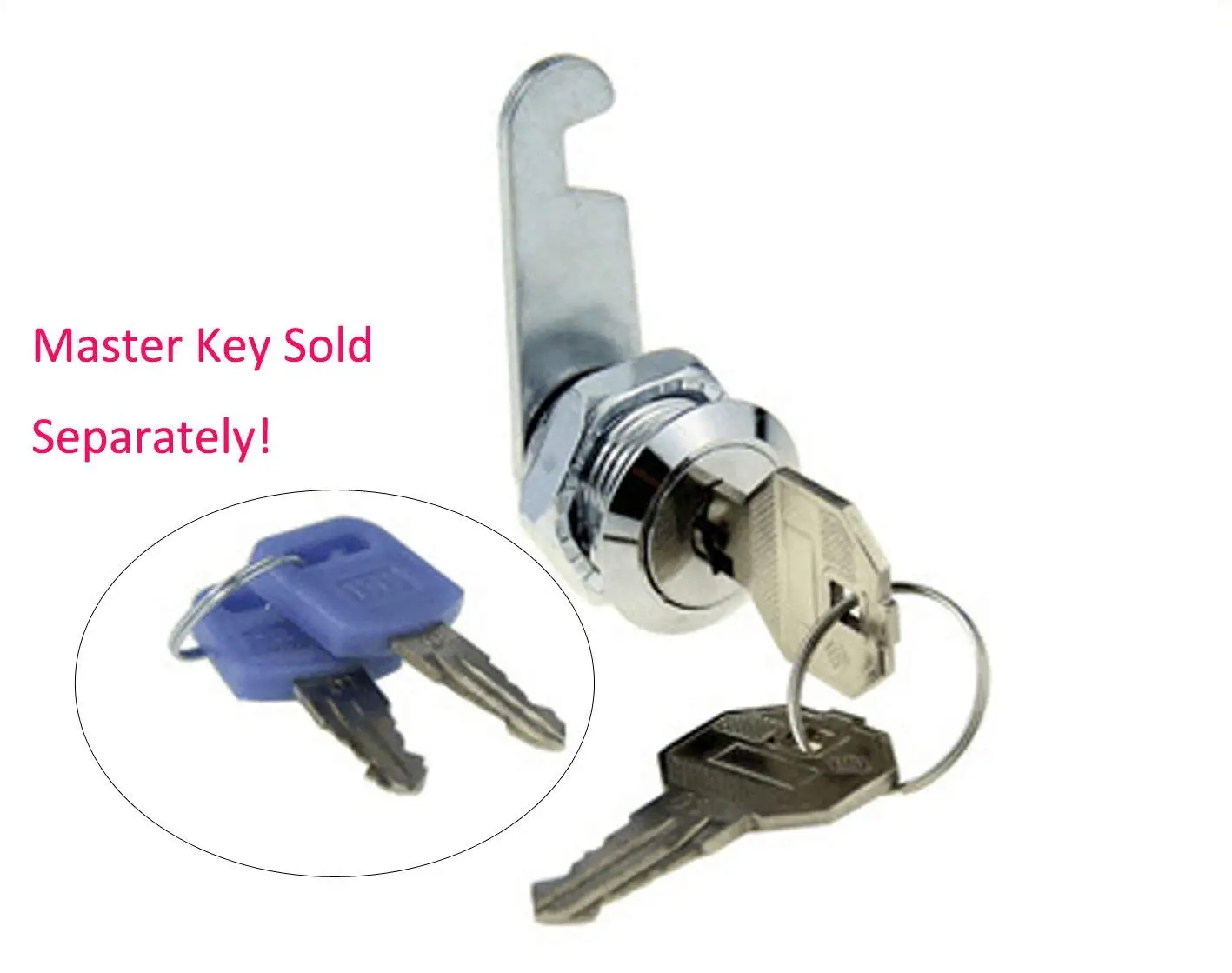 FixtureDisplays Two-Tier Tubular Cam Lock with Unique Key & Master Key, 3/4" Cylinder, Mailbox Cabinet Drawer 15252-2TIER Lock-SNL Listing