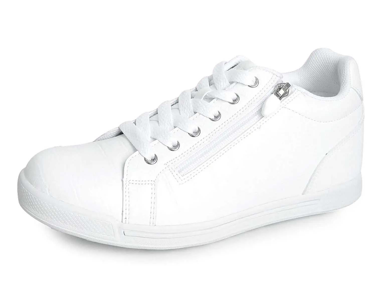 heeled sneakers white