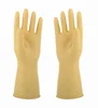 Dark Khaki natural latex household gloves waterproof car wash gloves flocking latex CE FDA ISO9001 approved