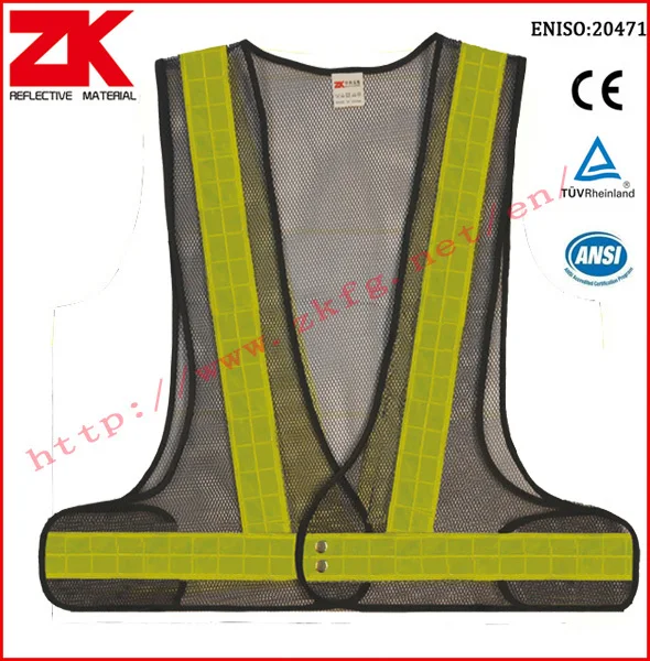 En471 Luminous Mesh Black Safety Vest With Reflective Tape Buy Safety Vest,Safety Vest,Black