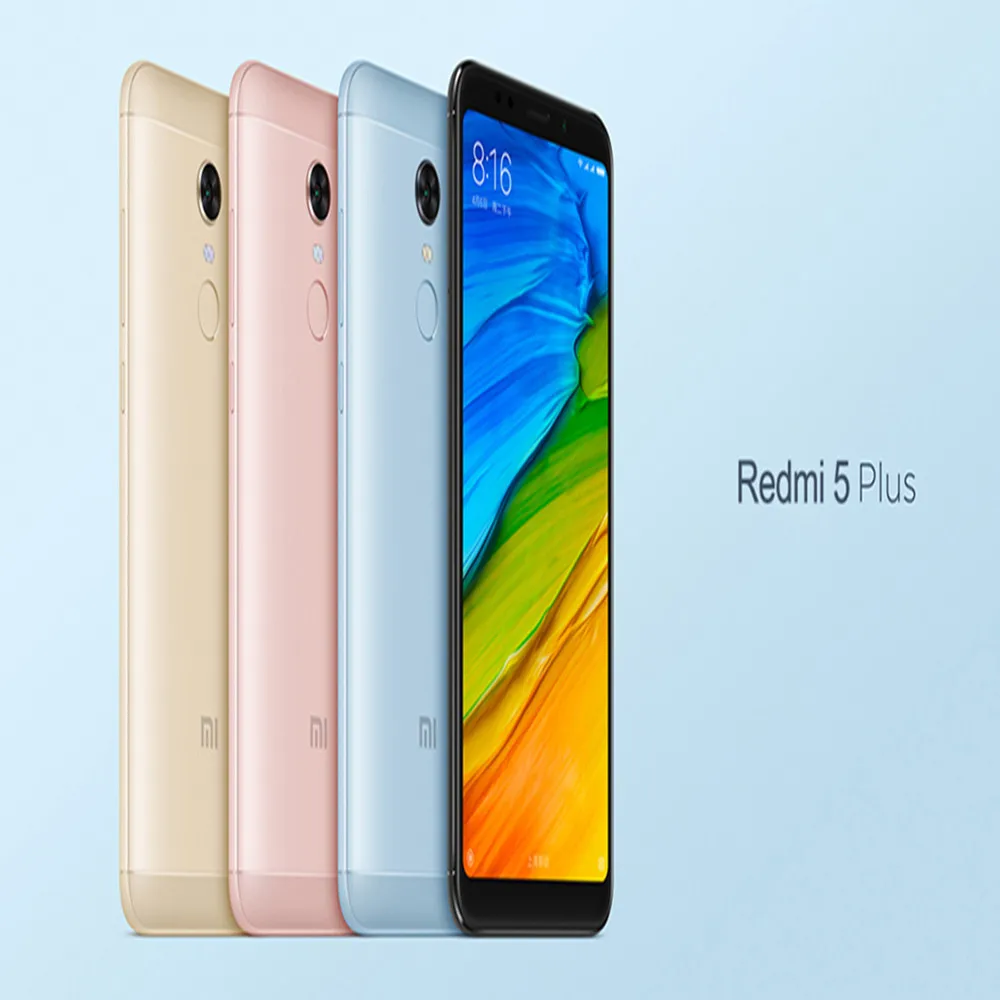 

Global Version Xiaomi Redmi 5 Plus 3GB 32GB Mobile Phones 18:9 Full Screen Display Snapdragon 625 Octa Core 4000mAh MIUI 9.2 CE, N/a