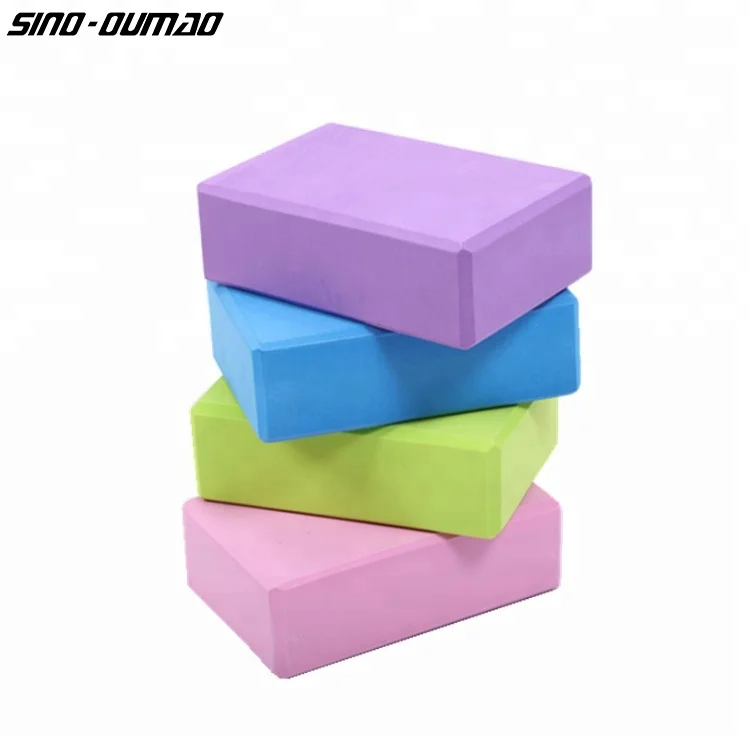 

Colorful Factory Price 200g High Density Health Massage Foam Eva Yoga Brick, Pink, grass green, sky blue, purple