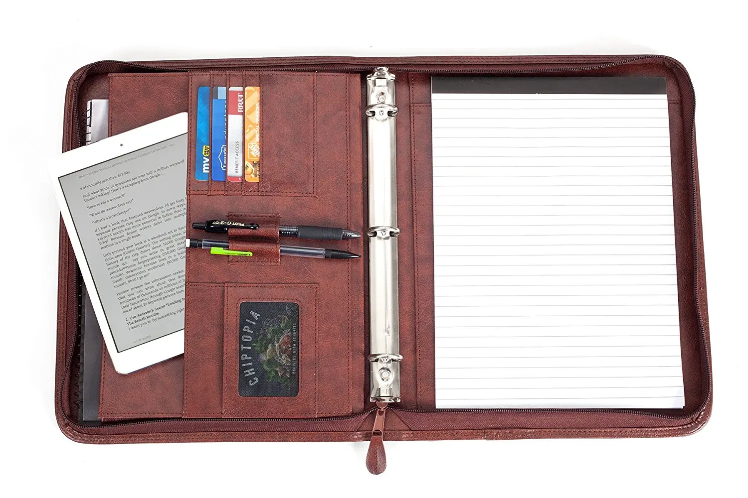 Professional Business Padfolio BriefcaseStyle Organizer Folder with