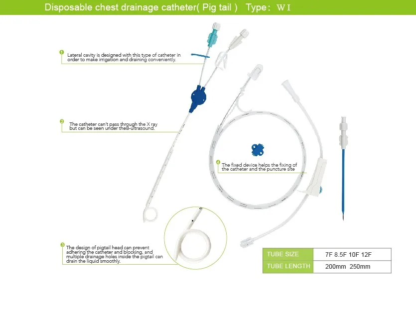 Hydrophilic Dialysis Pigtail Catheter Set With Guidewire Ce/iso - Buy ...