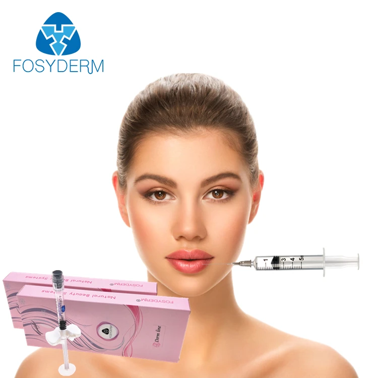 

Fosyderm 2ml Derm Dermal Filler HA Injectable Hyaluronic Acid For Lip Plumper, Transparent