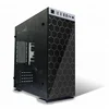 stainless steel computer gaming micro atx mid tower case pc