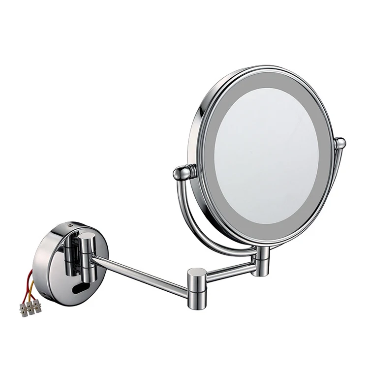 

Best selling bathroom wall mounted round lighted led cosmetic makeup mirror