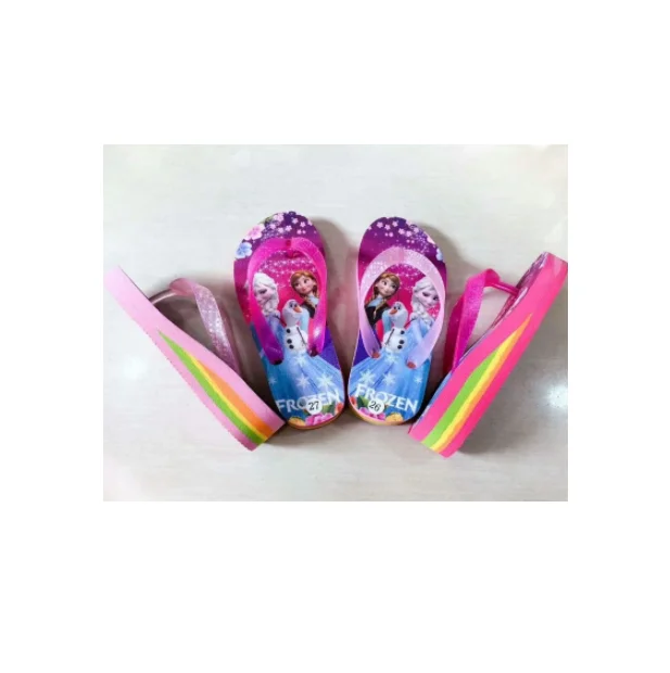

Girls Purple Flip Flops Rainbow high heels Slipper