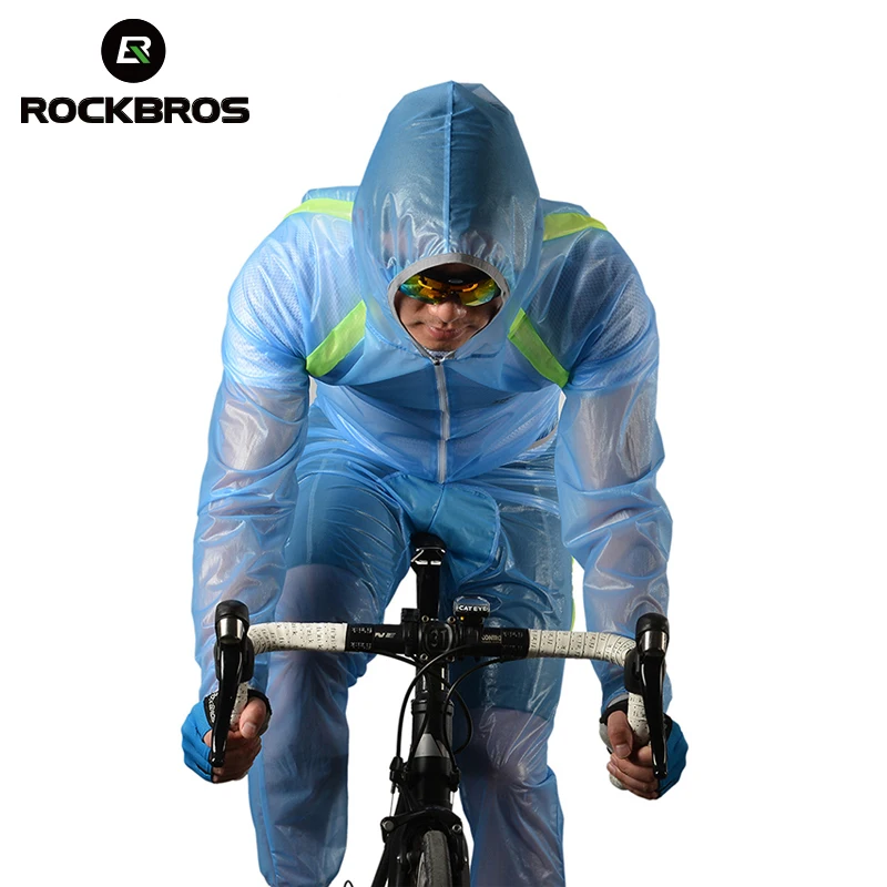 

ROCKBROS Cycling Windcoat Mountain Bicycle Bike Riding Raincoat Pants Breathable Compressed Windshield Waterproof Wind Coat Suit, Blue;yellow;white