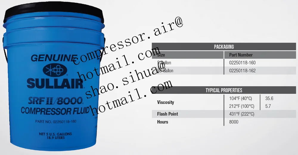Sullair Srf Fluid 5gallon 02250118160; 55gallon