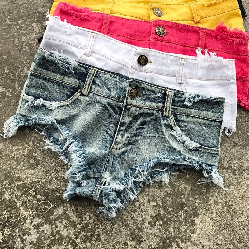 Sexy Summer Women Denim Shorts New Low Waist Ripped Short Jeans Femme 