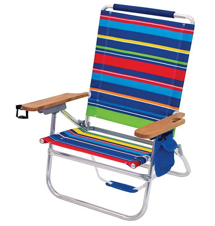 Durable Sturdy Higher Folding Beach Camping Chair With Cup Holder For