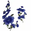 Embroidery Blue Flower Hand stitching Patches