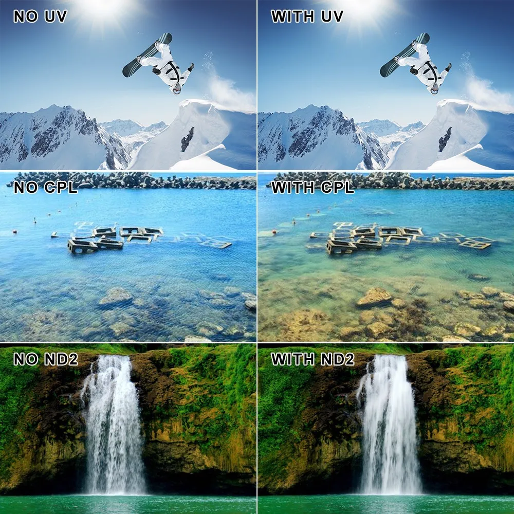 Camera Accessory Of 52mm Uv Cpl Nd Professional Lens Filter Kit Lens Hood For Nikon For Canon