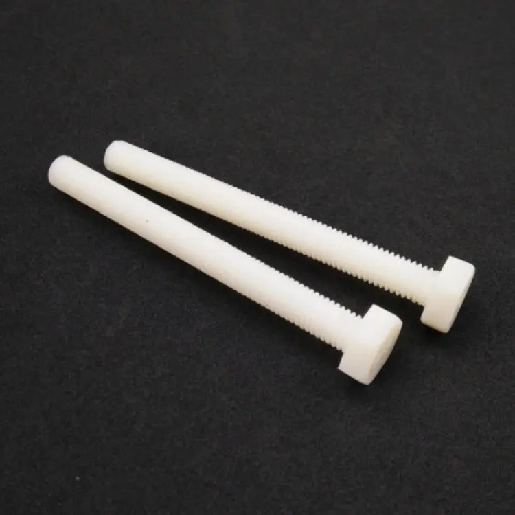 
Plastic Nylon Hex Bolts Nuts Fastener Fiber Glass PA 66 Standard DIN 933 M8 Thread 