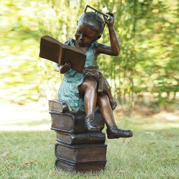 Life Size Children Garden Statues Girl Reading Book Buy Garden