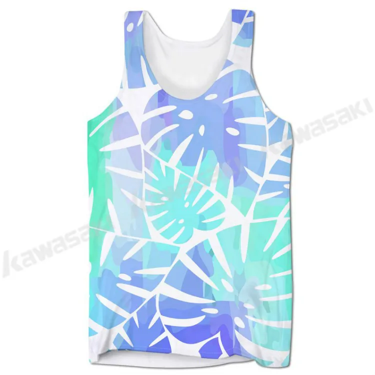 

Custom 100% polyester sleeveless gym vest sublimation Mens tank top for summer