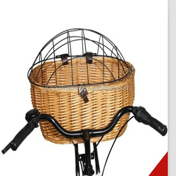 wicker dog basket for bike