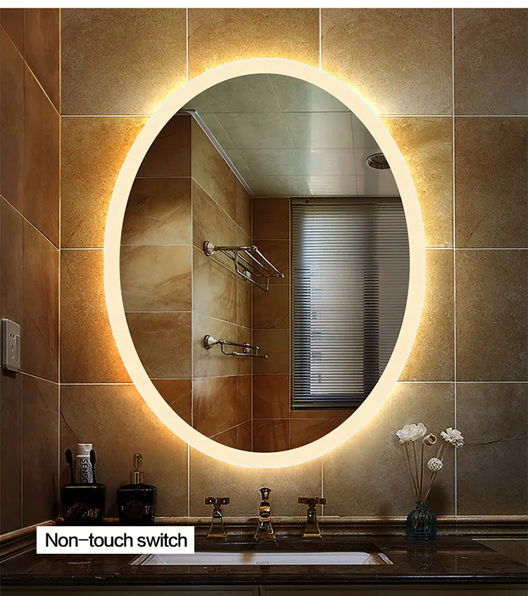 Зеркало в ванной с подсветкой в интерьере фото
