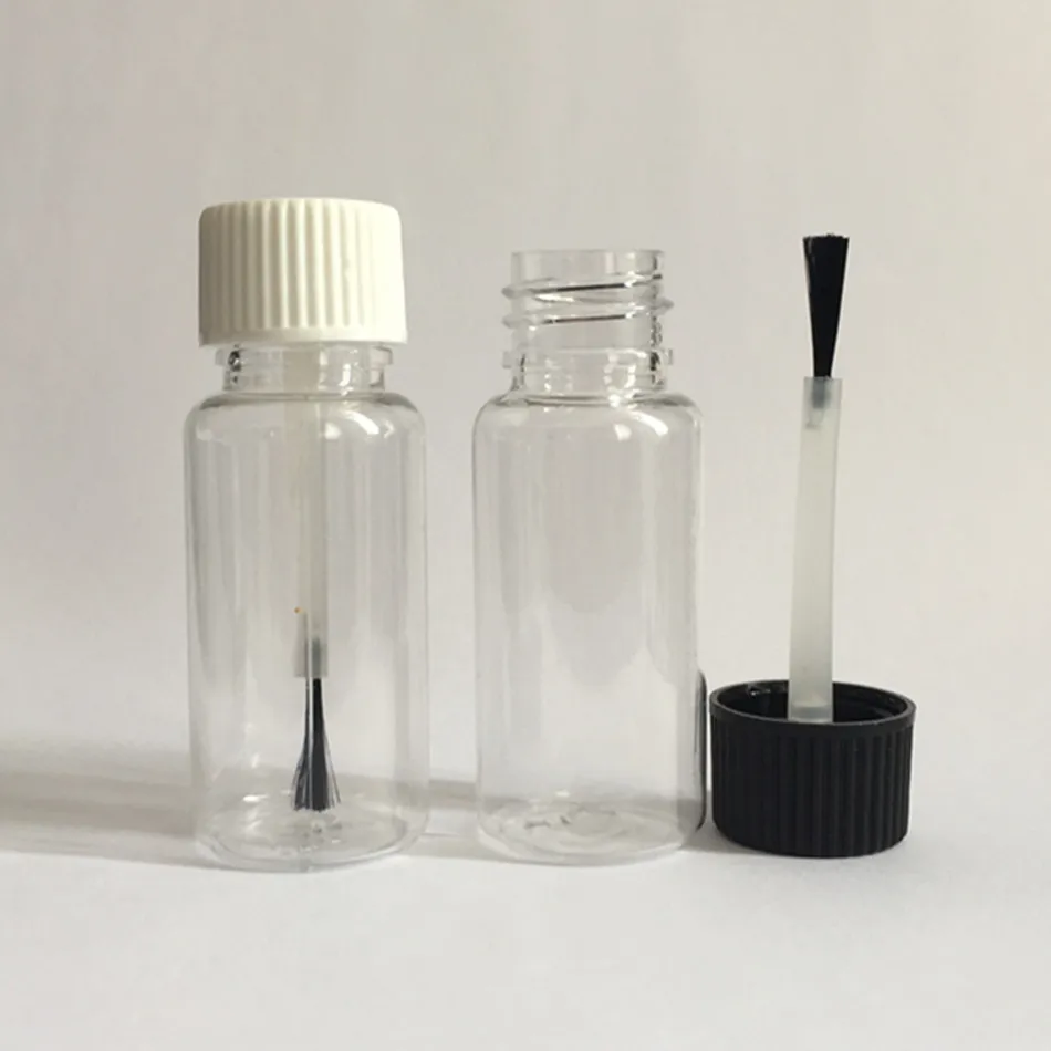 15ml 1/2oz Plastic Pet Glue Brush Bottle,Touch Up Bottle,Plastic Bottle