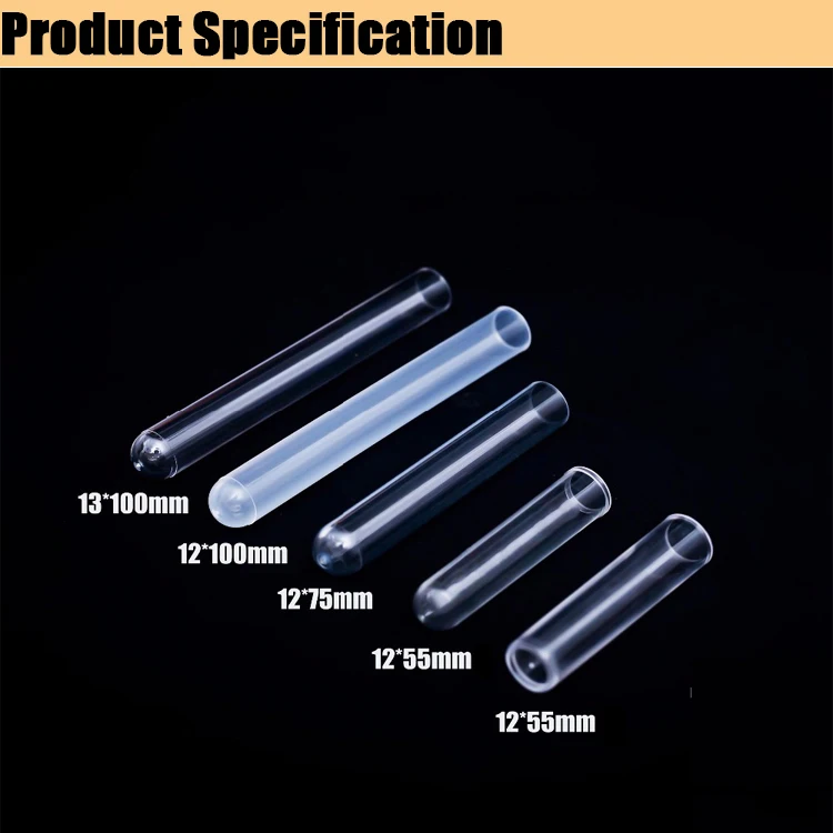 Disposable Medical Sterile 12*75mm Plastic Clear Test Tube Buy