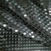 YM free sample 100% polyester 3 or 6mm black sequin fabric