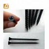 Black flat head phillips tapping drywall screw for wood