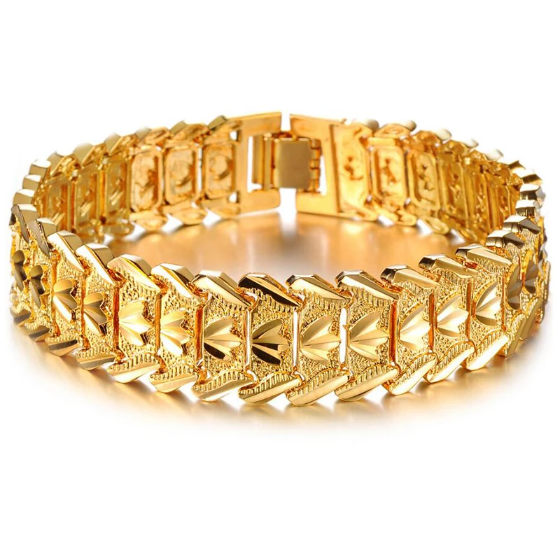 

Wholesale 18K Gold Plated Bracelets Bangles for Men, Picture
