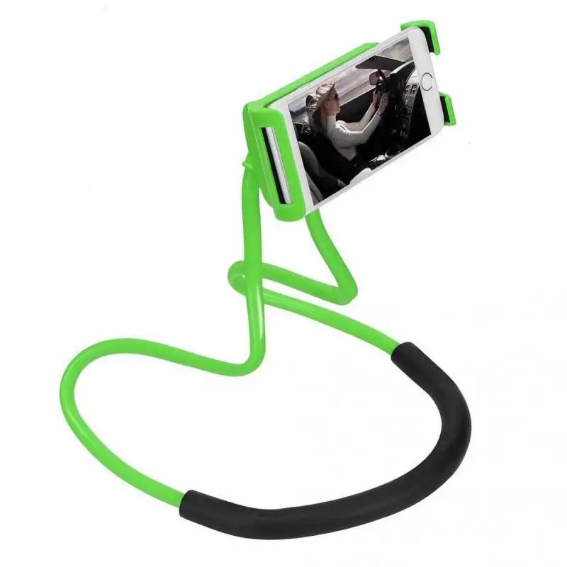 

Universal 360 Degree Rotation Flexible Lazy Hanging Neck Phone Stands Necklace Bracket Support