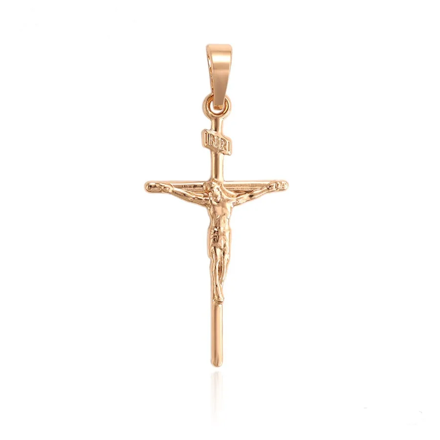 

33625 Hot sale simple stylish jewelry religon design cross shaped Jesus pendant