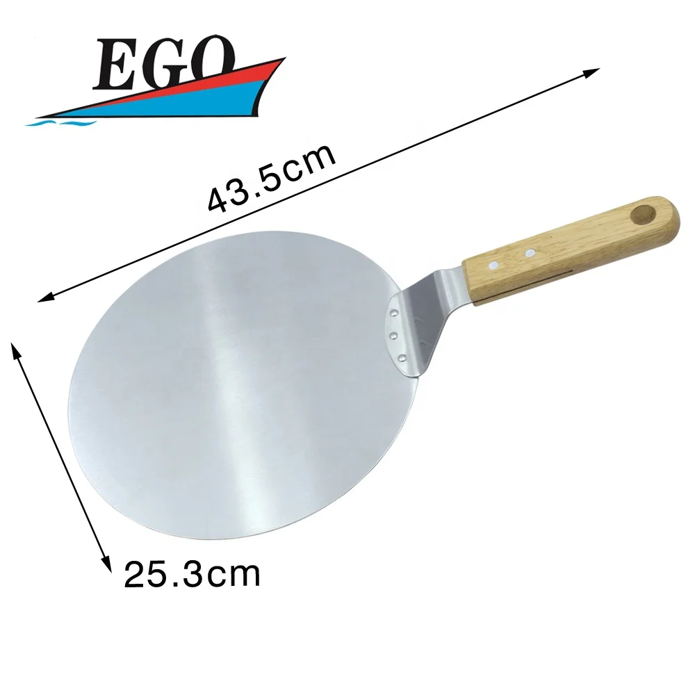
10 inch wood handle Stainless steel pizza shovel pizza peel pizza turner 
