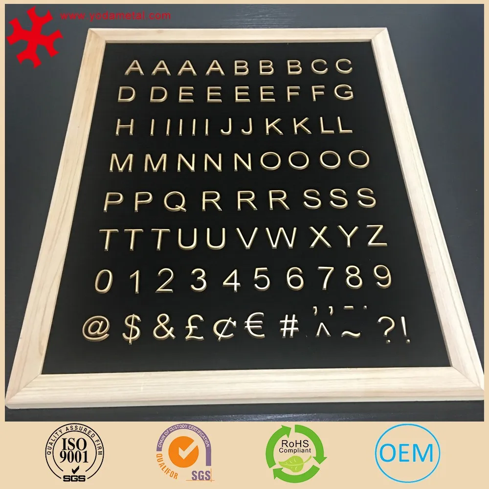 290 Piece Golden Color Letters,Numbers And Symbols For Changeable