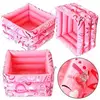 Custom pink blow up wash bath portable spa inflatable foot bath